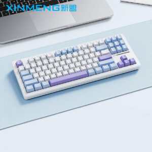 SAMA XINMENG M87 Pro V2 Tri-Mode Gasket Mechanical Keyboard - White Blue - Emerald Blue